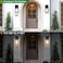 Auzev 2 Pack Outdoor Solar Wall Light Fixtures With Dusk To Dawn SensorLarge Size Black Outdoor Wall Lights with 3Lighting ModesExterior Waterproof Solar Wall Sconce Light for OutsideGarageBlack2P