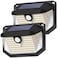 Brightever 2Pack Solar Outdoor Lights Super Bright Solar Powered Motion Sensor Outdoor Lights Warm White 178s LED Outside Security Wall Lights for House Porch Fence