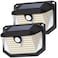 Brightever 2Pack Solar Outdoor Lights Super Bright Solar Powered Motion Sensor Outdoor Lights Warm White 178s LED Outside Security Wall Lights for House Porch Fence
