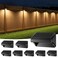 Bridika Solar Fence Lights Outdoor Waterproof Warm White Color Glowt LED for Backyard Patio Deck Railing Stair Handrail Pool and Wall 8 Packs