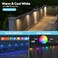 Bridika Solar Fence Lights Outdoor Waterproof Warm White Color Glowt LED for Backyard Patio Deck Railing Stair Handrail Pool and Wall 8 Packs