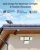 CLAONER Solar Outdoor Lights Motion Sensor 3500LM 288 LED Solar Security Lights with Remote Control IP67 Waterproof 4 Heads Flood Lights with 164ft Cable 4 Modes Wall Lights4 Pack