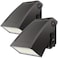 HYPERLITE LED Wall Pack 40W 5200lm 5000K 090Adjustable ETL Certified 2PACK Wall Pack Lights Outdoor LED Small Wall Pack Downlight for Garage Yard Shop Doorway Barn Alleyways Entryway