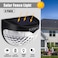 KBP Solar Fence Lights Outdoor Decorative Garden Lights Waterproof Wall Lights for Patio Yard Stairway Black
