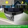 KBP Solar Fence Lights Outdoor Decorative Garden Lights Waterproof Wall Lights for Patio Yard Stairway Black