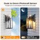 PARTPHONER Dusk to Dawn Outdoor Light Fixtures Wall Mount Sensor Porch Lights AntiRust Exterior Wall Sconce Lighting Lamp Waterproof Wall Lantern for Doorway Garage 2Pack
