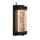 Elimegan Black Wall Sconce with K9 Crystal Bubble and Dusk to Dawn Sensor Exterior LED Wall Mounted Light Modern Porch Lantern Light Fixture for Indoor and Outdoor