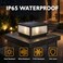 DAHGEO Solar Outdoor Post Light Luxury Modern Solar Outdoor Column Lights Fence Deck Post Cap Light with IP65 Waterproof Pillar Lights Outdoor for Flat Surface Patio Garden Column Cap Light