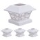 GreenLighting Evolve White Solar Post Cap Lights 4x4 Post Caps and Outdoor Post Lights Waterproof Solar Lights for Fence Posts Solar Post Lights fit 4x4 5x5 VinylPVC White 4 Pack
