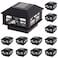 GreenLighting Modern Solar Post Cap Lights Fits 4x4 Wood 4x4 5x5 PCVVinyl Outdoor Solar Powered Light Fence Post Landscaping Deck Garden Bright LED Waterproof Black 12 Pack