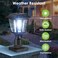 Greluna Solar Post Lights Dusk to Dawn Solar Lamp Post Light with Pier Mount Base Post Lights Outdoor Waterproof for Garden Yard Landscape Pole Pillar Cool White