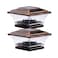 HUYIENO Solar Post Cap Lights Outdoor LED Lighting Deck Fence With Two Light Modes Warm WhiteBright White Suitable for 4x4 Wooden Posts Brushed Copper 6PK