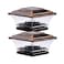 HUYIENO Solar Post Cap Lights Outdoor LED Lighting Deck Fence With Two Light Modes Warm WhiteBright White Suitable for 4x4 Wooden Posts Brushed Copper 6PK
