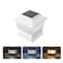 Involux Single Solar Post Cap Light Modern 2 Fits True 4x4 Vinyl 5x5 Wood Posts 3 Color Temp 50 Lumen Waterproof Outdoor Lights for Deck Fence Elegant White