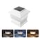 Involux Single Solar Post Cap Light Modern 2 Fits True 4x4 Vinyl 5x5 Wood Posts 3 Color Temp 50 Lumen Waterproof Outdoor Lights for Deck Fence Elegant White