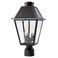 LUTEC Outdoor Solar Lamp Post Light with Motion Sensor 400 Lumen Dusk to Dawn Waterproof Pole Light Head with Three Modes Exterior Black Solar Powered Fence Post Light Fixtures for Outside