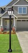 Solus SB2410BK Base Cover for Standard 3 Outdoor Light Post Decorative Die Cast Aluminum Hides Surface Mount Black Single Pack