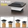 T-SUN TSUN Solar Post Lights Waterproof Outdoor Solar Post Cap Lights for 4X4 Wooden Posts 6000K Cool White LED Lighting Deck Patio Garden Decor Fence2 Pack