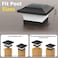 T-SUN TSUN Solar Post Lights Waterproof Outdoor Solar Post Cap Lights for 4X4 Wooden Posts 6000K Cool White LED Lighting Deck Patio Garden Decor Fence2 Pack