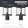 zeyu 122Inch Outdoor Lamp Post Light Fixture 360 Detection 4 Modes Exterior Sensor Post Light DieCast Aluminum with Clear Glass Shade Black Finish 0409P BK