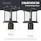 zeyu 122Inch Outdoor Lamp Post Light Fixture 360 Detection 4 Modes Exterior Sensor Post Light DieCast Aluminum with Clear Glass Shade Black Finish 0409P BK