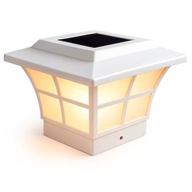 Classy Caps SL079W Prestige Solar Post Cap White HighPerformance Solar LED Lights fits 35x35 4x4 Posts Durable PVC Vinyl Construction WeatherResistant Ideal for Decks Fences