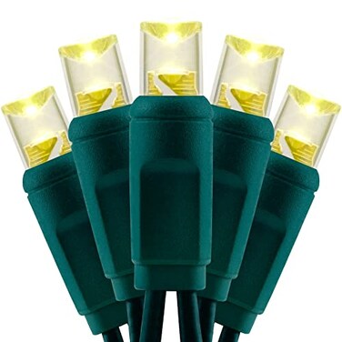 YULETIME 100 Warm White Christmas Lights 33 ft OnePiece LED String Light