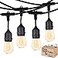 Meidaoduo Outdoor String Lights LED 150FT Waterproof HeavyDuty Patio Lights String with 50 Dimmable Shatterproof Plastic Edison Bulbs4 Extra for Gazebo Pergola Bistro Lights Connectable
