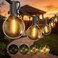 DAMAING Outdoor String Lights 200FT Waterproof Globe String Lights with 104 Shatterproof G40 LED bulbs Dimmable Connectable Patio Light String Lights for hanging Bistro Backyard Gazebo2Pack x 100ft