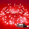 JMEXSUSS 66ft 200 LED Red String Lights Plug in