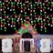 echosari 2 Pack Red White Green Christmas Icicle Lights Battery Operated Total 204 LED Twinkle Icicle Lights 20Ft Clear Wire with 8 Lighting Modes Timer Function for Outdoor Indoor House Party Decorat
