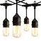 Banord Outdoor String Lights 48FT Waterproof Patio Lights with 2W Dimmable LED Bulbs for Outdoor Backyard Garden Deck Porch Gazebo Balcony Camping Party