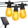 Brightech Ambience Pro Solar Powered LED Outdoor String Lights 27 Ft Commercial Waterproof Patio Lights with Flaming Flickering Bulbs Shatterproof String Lights for Your Halloween Porch Deck