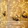 DealBeta Battery Operated Curtain Lights98ft98ft 300 LED Curtain Lights with Remote Timer 8 Modes Waterproof Hanging Fairy Lights for Outdoor Indoor Wedding Christmas Decor Warm White