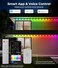 DeckTok Permanent Outdoor Lights Pro 100ft RGBWW 60LM TripleLED Smart Lights Outdoor Decorations with 79 Scene Modes IP67 Waterproof Work with Alexa Google Assistant