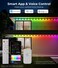 DeckTok Permanent Outdoor Lights Pro 100ft RGBWW 60LM TripleLED Smart Lights Outdoor Decorations with 79 Scene Modes IP67 Waterproof Work with Alexa Google Assistant