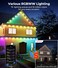 DeckTok Permanent Outdoor Lights Pro 100ft RGBWW 60LM TripleLED Smart Lights Outdoor Decorations with 79 Scene Modes IP67 Waterproof Work with Alexa Google Assistant