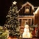 FUNPENY 50 LED Christmas Lights 16 FT Mini String Light with 8 Modes Waterproof Tree Lights for Outdoor Indoor Outdoor Patio Garden Party Wedding Christmas Decorations Warm White