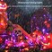 Joomer Orange Purple Halloween Lights Battery Operated 33ft 100 LED String Lights Waterproof Outdoor Indoor with 8 Modes Timer for Party Garden Halloween Decor