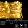 kemooie 2 Packs Solar String Lights Total 200 LED 66FT 8 Twinkle Modes Warm White Solar Powered Fairy Lights Waterproof for Outdoor Tree Garden Christmas Decorations Warm White