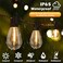 Larkvue 96FT LED Outdoor String Lights Waterproof Patio Lights with 302 2700K Dimmable Shatterproof Edison Hanging Bulbs for Backyard PartyBlack