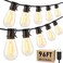 Larkvue 96FT LED Outdoor String Lights Waterproof Patio Lights with 302 2700K Dimmable Shatterproof Edison Hanging Bulbs for Backyard PartyBlack