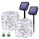 Lezonic Solar String Lights for Outside2 Pack Total 240LED Solar Lights Outdoor Waterproof 24M80Ft 8 Modes Outdoor Copper Wire Fairy Light Patio Decor LightYardPorch Hanging Lightst White