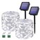 Lezonic Solar String Lights for Outside2 Pack Total 240LED Solar Lights Outdoor Waterproof 24M80Ft 8 Modes Outdoor Copper Wire Fairy Light Patio Decor LightYardPorch Hanging Lightst White