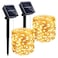 LIGHTOP Solar String Lights Outside Fairy Lights Outdoor Waterproof Copper Wire 2 Pack 33FT 100LED for Garden Decoration Wedding Party Terrace Yard Tree Patio Warm White