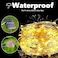 Lomotech Solar String Lights Outdoor 2 Pack Total 66ft 200LED Solar Fairy Lights Waterproof 8 Modes Twinkle Lights for Outdoor Patio Garden Yard Party Wedding Tree Decoration Warm White