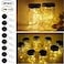 Miaro 8 Pack Mason Jar Lights 20 LED Solar Fairy String Lights Lids Insert for Garden Deck Patio Party Wedding Christmas Decorative Lighting Fit for Regular Mouth Jars with Hangers No Jars