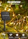 Minetom Solar String Lights 2 Packs Total 66Ft 200 LED Solar Fairy Lights Waterproof Solar Lights for Outside Patio Yard Tree Wedding Christmas Warm White