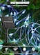 Minetom Solar String Lights for Outside 33Ft 100 LED Outdoor Solar Fairy Lights 8 Modes Balcony Lights for Tree Patio Christmas Party Wedding Decor Pure White