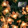 oopswow Solar String Lights Outdoor 2Pack 30LED Honey Bees Fairy Lights 8 Modes Cute Bee Lights Waterproof for Garden Fence Patio Yard Tree Xmas DecorationsWarm White